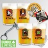 PACCO BALDORIA | 4 Bicchieri 0.5 + 1 Apribottiglie + 8 Sottobicchieri