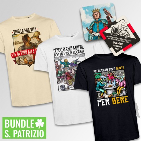 CUSTOMER PACKAGE | 3 T-Shirts + 4 Coasters