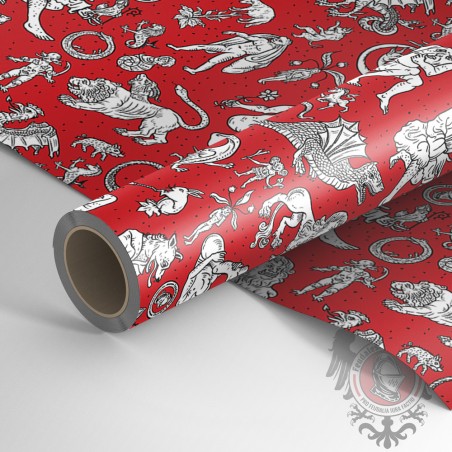 Wrapping Paper - Medieval beasts