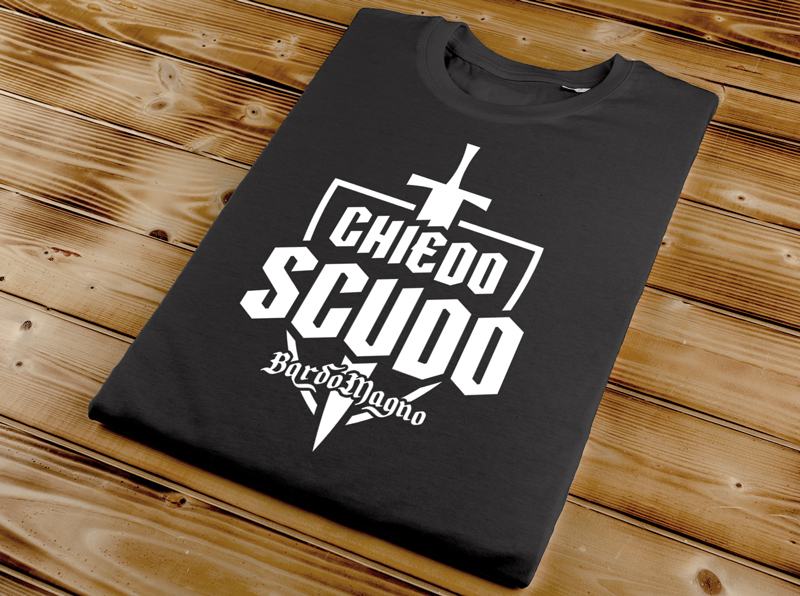 Dettaglio maglia Chiedo Scudo